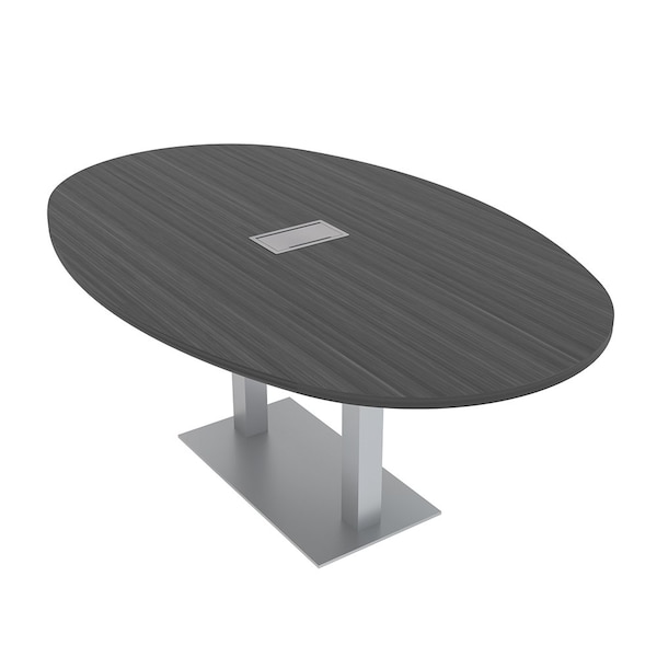 45.25 in W, 84 in L, 29 in H, Engineered Wood Top, Grey